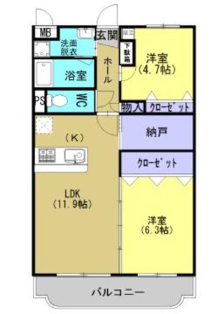 サンライズＫＩＩＩの物件間取画像